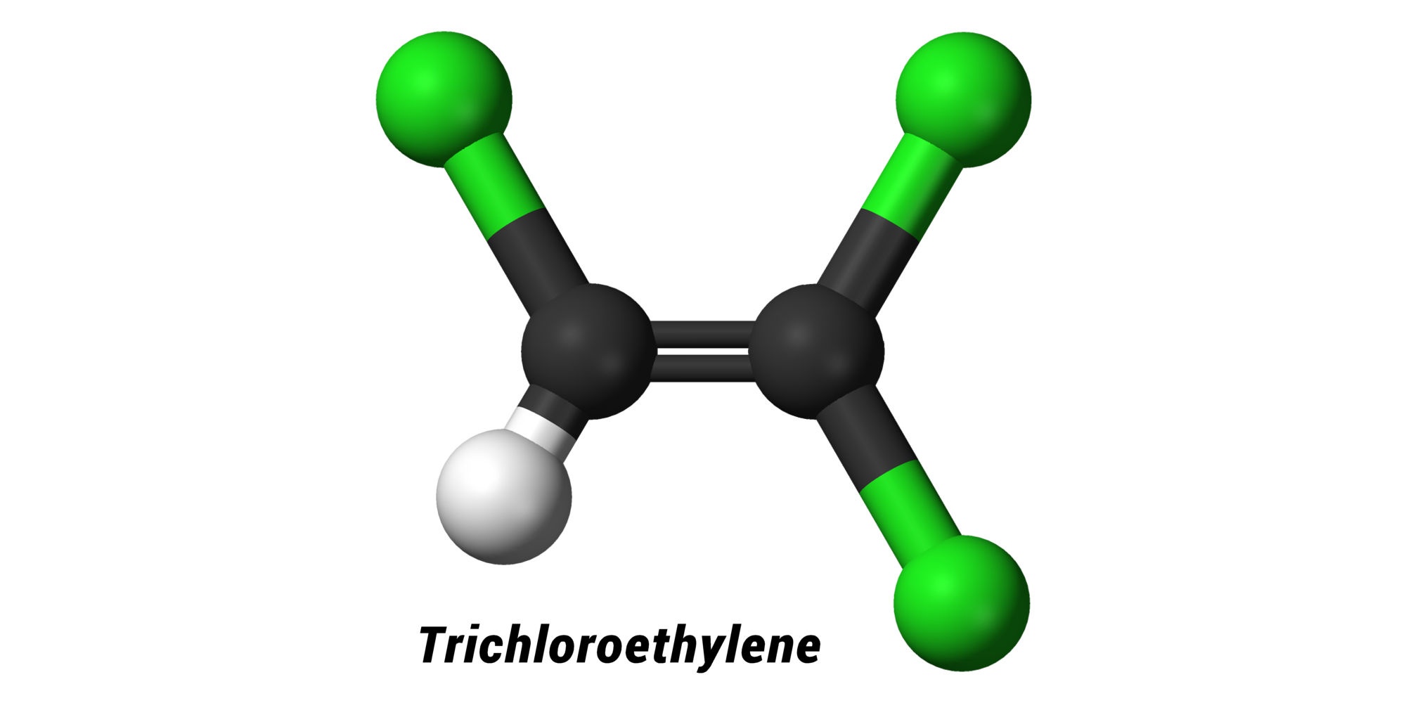 Trichloroethylene 3D Molecule