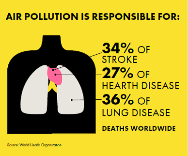 Air Pollution is responsible for: