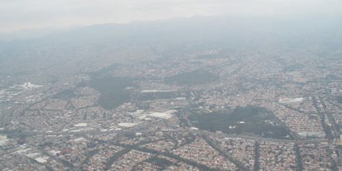 air pollution aerial photo